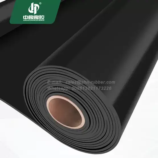 Hardness 70 CR neoprene black rubber sheeting