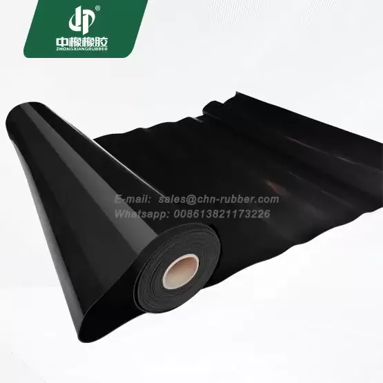 Hardness 80 SBR black rubber sheeting roll