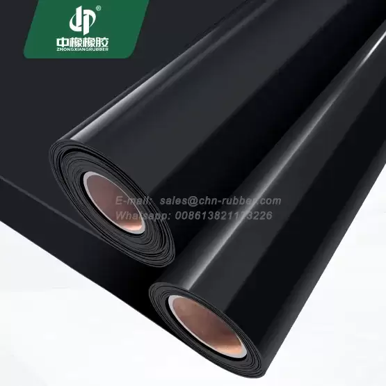 Specific gravity 2.0 black fluoroelastomer sheet roll