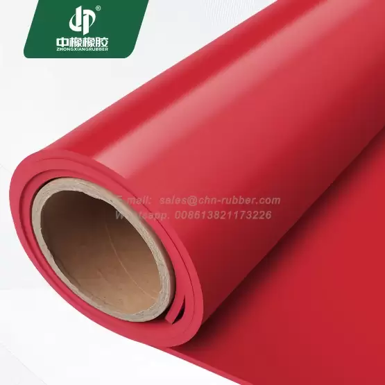 Hardness 38 Natural red rubber sheet roll
