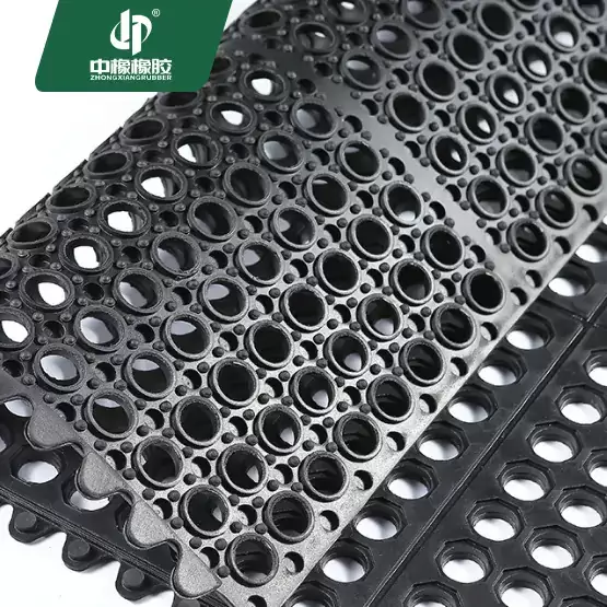 Outdoor industrial rubber mats with holes 914*914*12mm