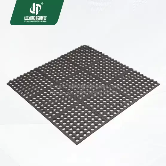 Outdoor industrial rubber mats with holes 914*914*12mm
