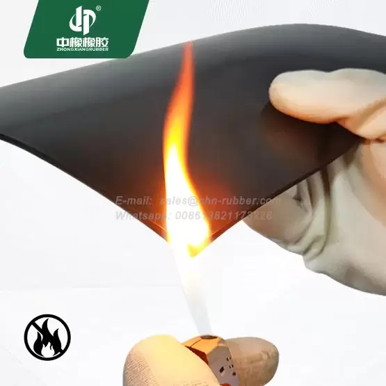 Environmental protection grade hardness 5Mpa fire resistant rubber sheet
