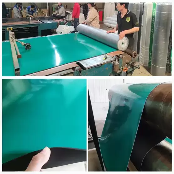 Green anti static mat roll 3mm 5mm thickness